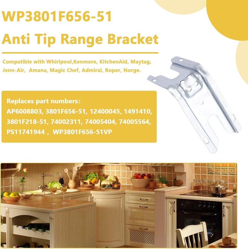 IWIWE حامل مضاد للانزلاق WP3801F656-51 متوافق مع ويرلبول، كينمور، كيتشن إيد، ماي تاك - Image 5